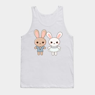 Rabbit Couple Design Tank Top